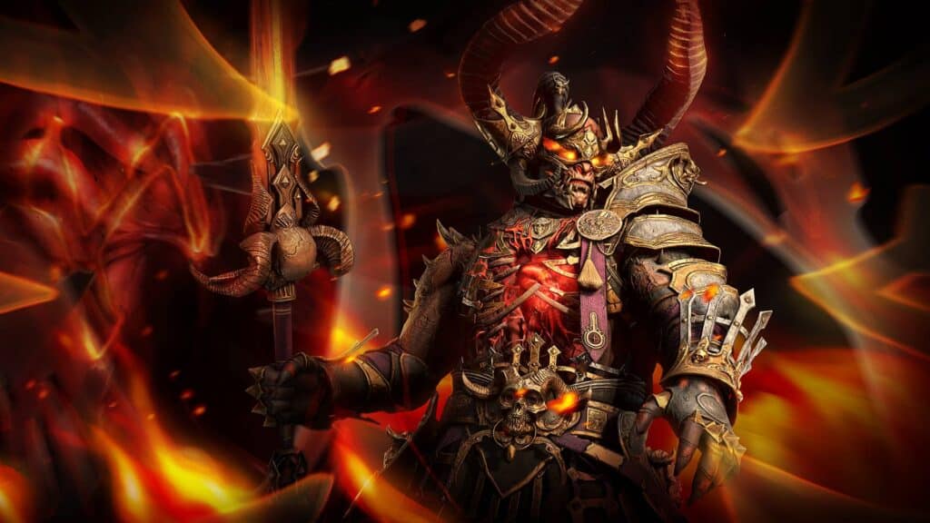 A warrior standing at the edge of a darkened realm in Diablo 4. Visit Gamer-Choice.com for the best deals on gaming gear