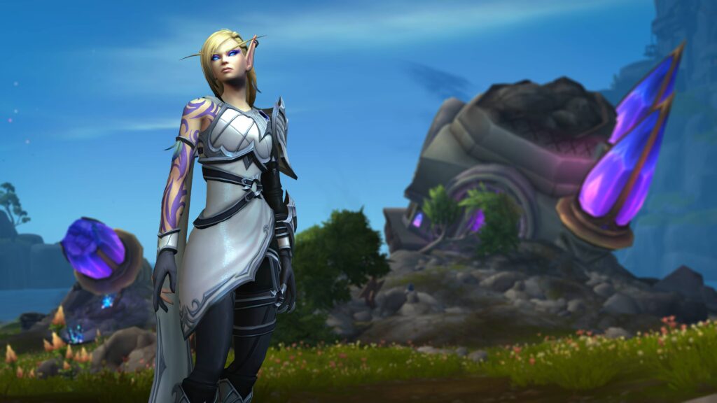 World of Warcraft character Alleria showcasing the next expansion in Azeroth.