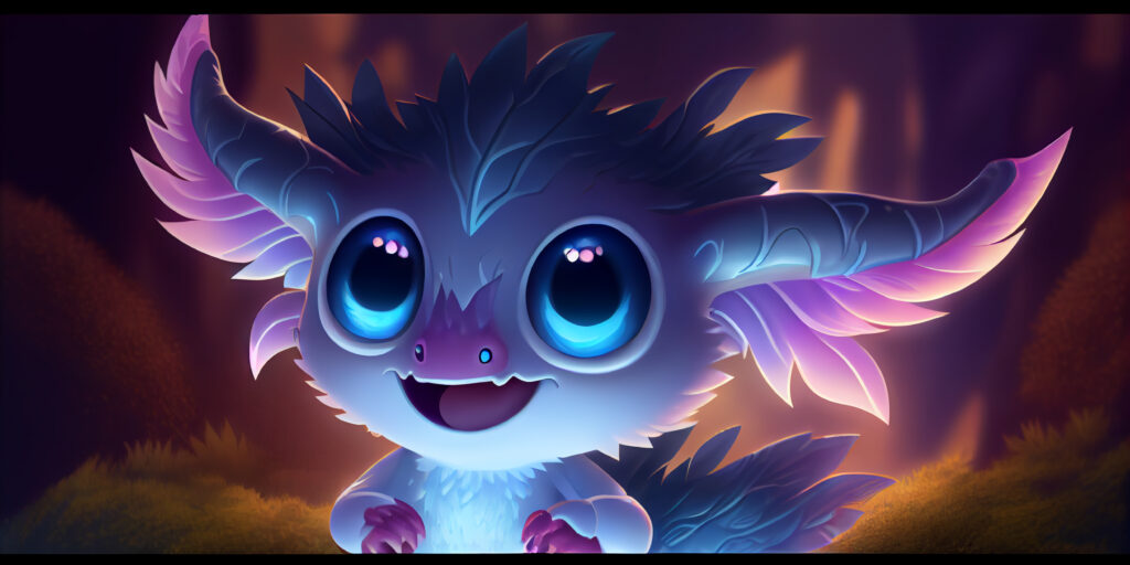 Adorable blue-eyed creature with light purple wings and glowing fur, resembling a character from Pokémon, emphasizing the importance of maximizing Pokémon Go accounts for sale.