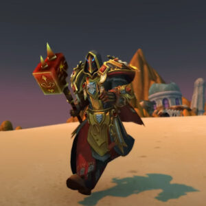 Paladin character running in WoW Cataclysm Classic. Buy WoW gold Cataclysm to boost your in-game character's potential.