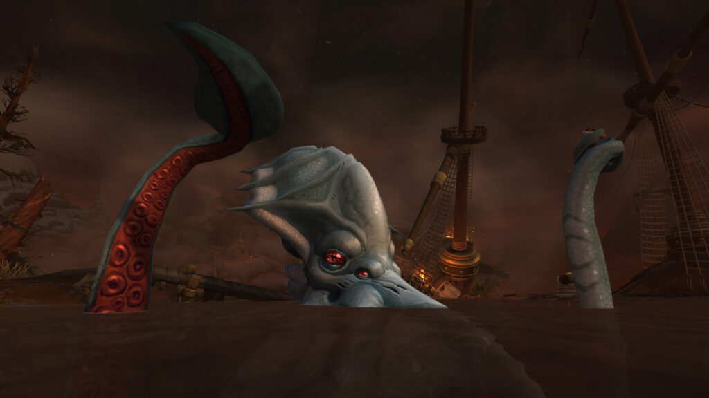 Two powerful characters from World of Warcraft: The War Within face off, with dark and light energies converging behind them, symbolizing the impending clash in the game.