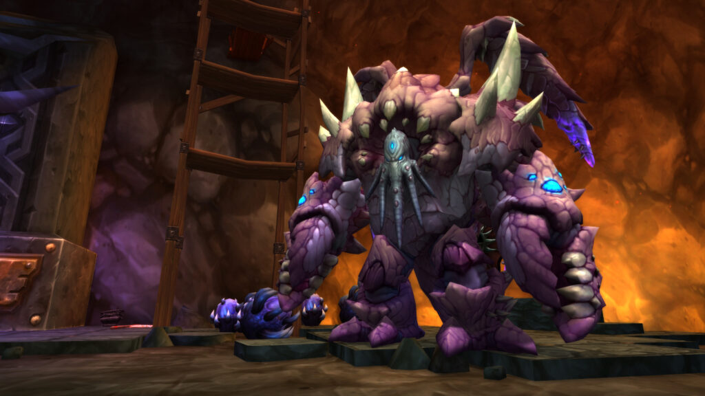 A massive mythic boss from World of Warcraft The War Within expansion. Focus on WoW boost services.