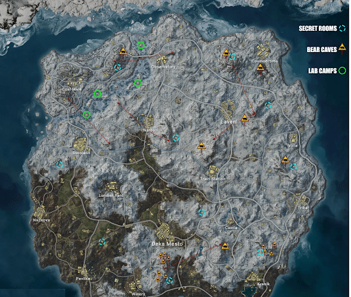 PUBG Secret Locations