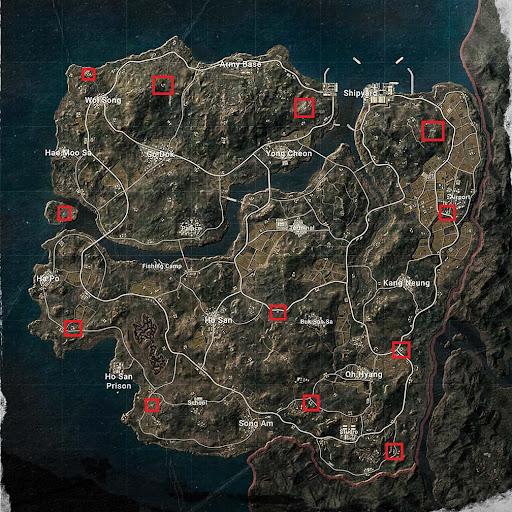 PUBG Secret Locations