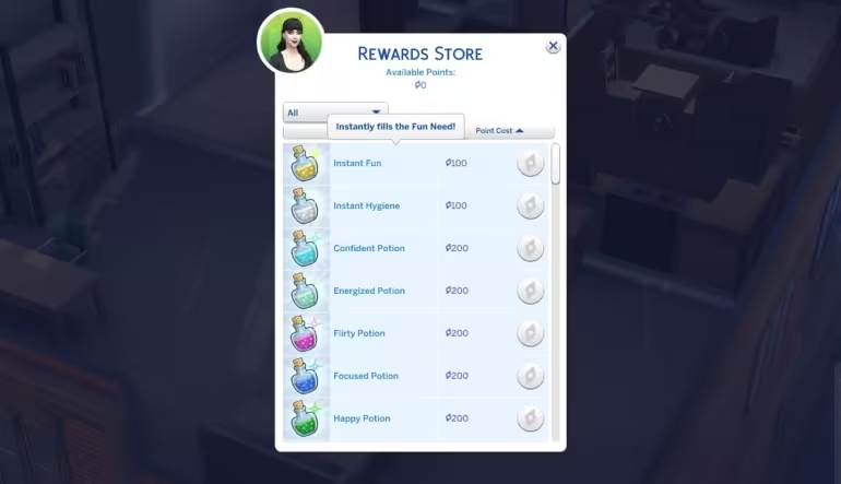 sims 4 rewards cheat