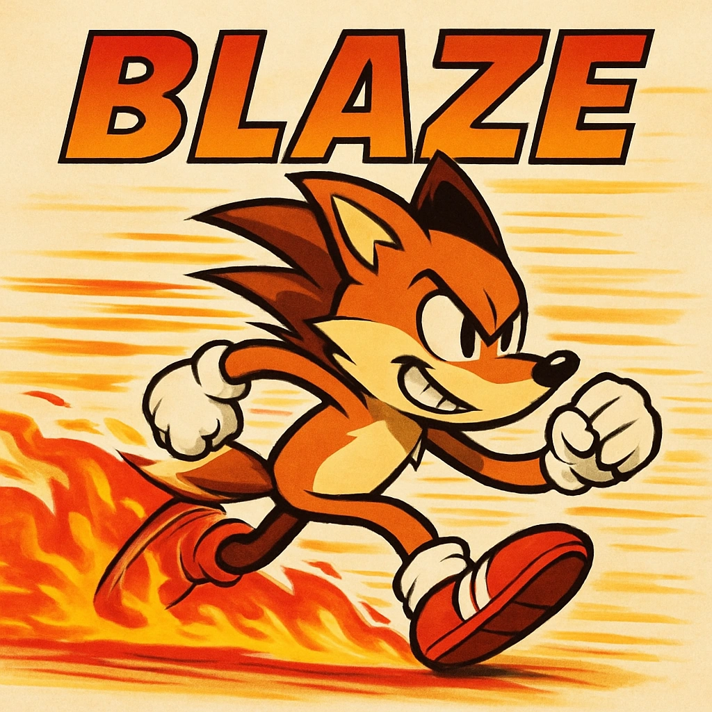 Blaze in action with blazing speed