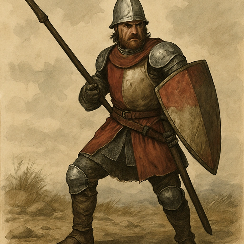 Lancer character ready for battle