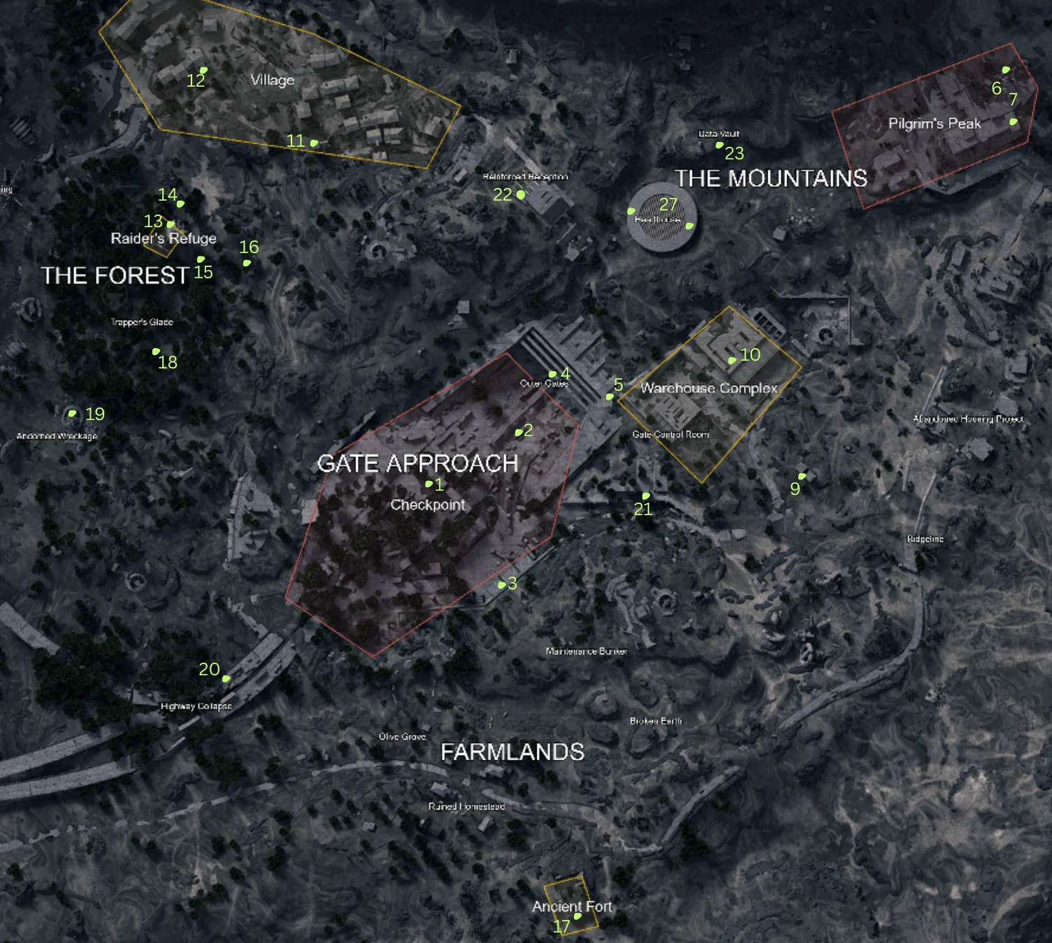 arc raiders weapon crate locations map