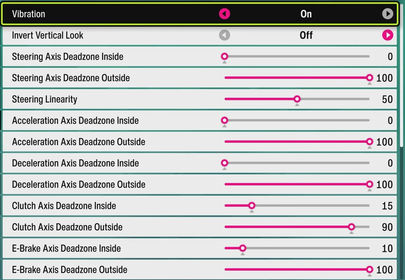 Forza Horizon 6 Best Wheel Settings