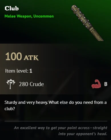 windrose weapon tier list