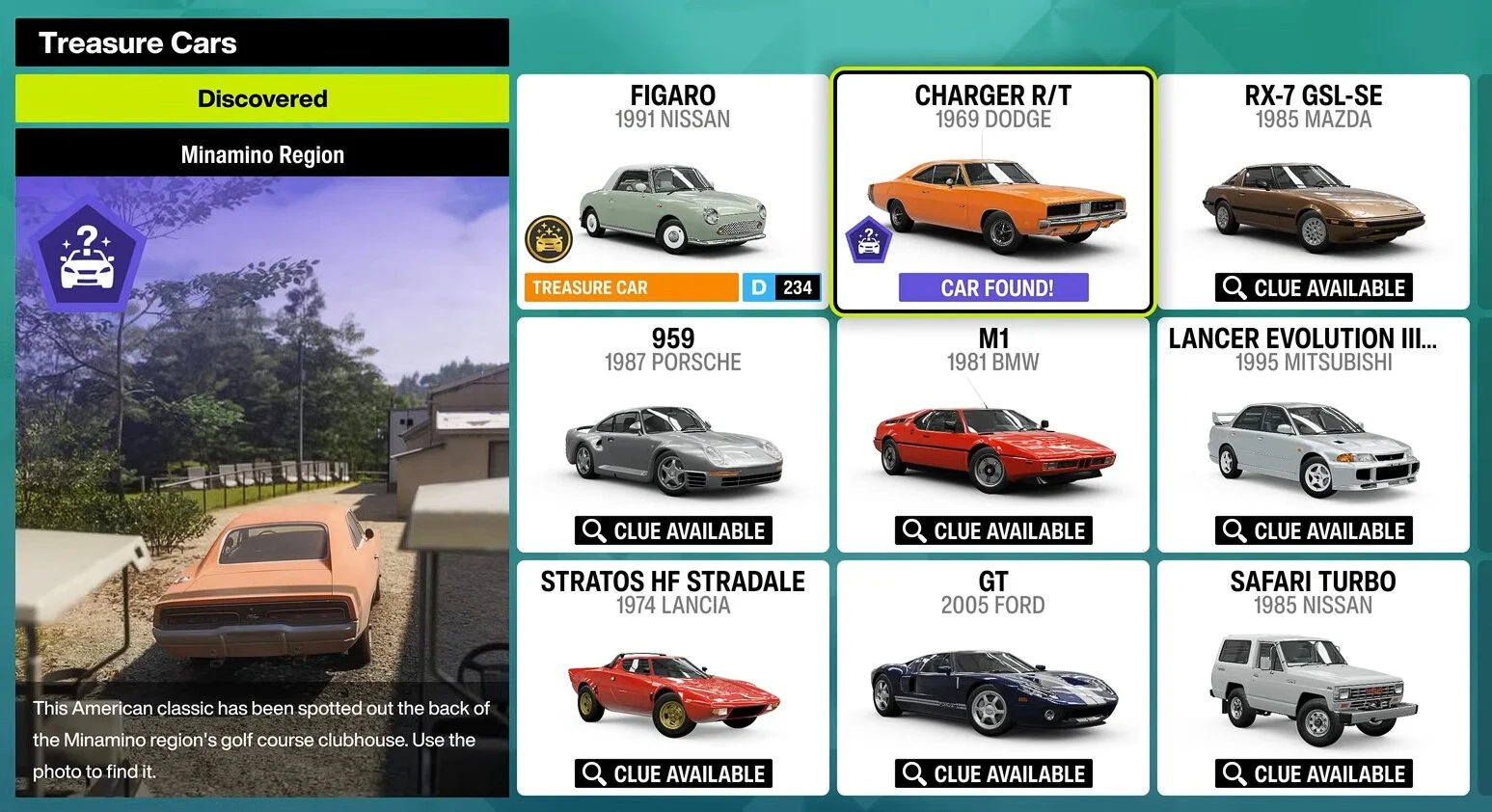 Forza Horizon 6 Treasure Car Locations